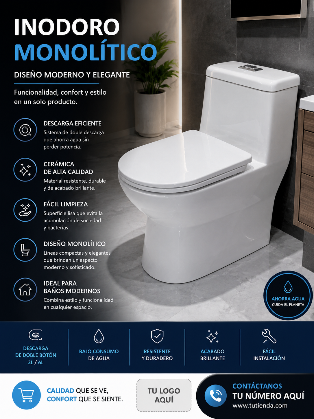 Inodoro monolítico