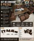 Set de comedor de ratan